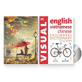 Combo 2 sách: 999 bức thư viết cho tương lai + Visual English Vietnamese Chinese Trilingual Dictionary + DVD quà tặng