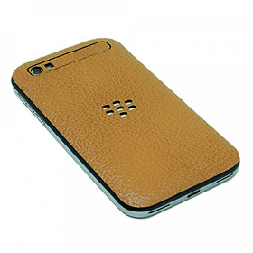 Ốp da dán dành cho Blackberry Q20 Classic - Da thật nhập khẩu cao cấp - (Nâu N2)