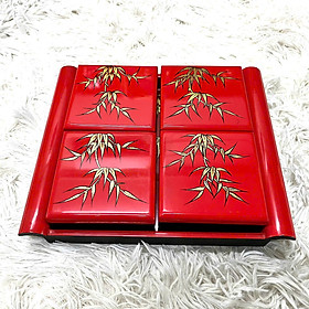 Mua Khay hộp đựng bánh mứt sơn mài cao cấp Thanh Bình Lê  Khay cuốn