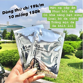 Mặt nạ Mask B5 kr.lab B5 niacinamide EGF complex mask giúp cấp ẩm dưỡng trắng phục hồi da