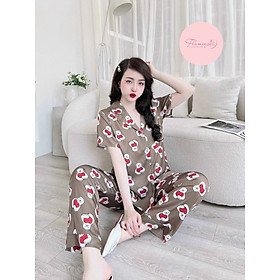 Đồ ngủ nữ pijama mặc nhà cao cấp, bộ quần áo ngủ TK1