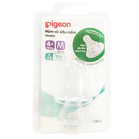 Combo 2 Núm Ty Silicone Siêu Mềm Pigeon - Y