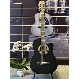 Đàn guitar classic Dallas màu đen dáng khuyết DL_S39- Chất lượng tốt