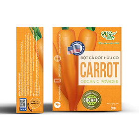 Bột Cà Rốt Hữu Cơ Mỹ OneLife (Hộp 50gr)