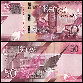 Tiền Châu Phi 50 Shiling Kenya mới cứng sưu tầm