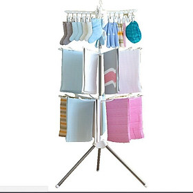Mua Cây phơi quần áo đa năng cho bé 3 tầng cao cấp giá phơi đồ 3 tầng giàn phơi quần áo sơ sinh gấp gọn tiện ích