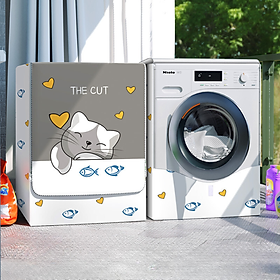 Mua Bọc trùm máy giặt cửa ngang vải bạt cao cấp chống nước che mát máy ngăn bụi bẩn