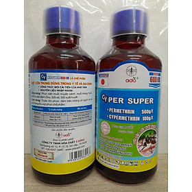 Thuốc diệt muỗi thế hệ mới CYPER SUPER 600EC chai 1000ml