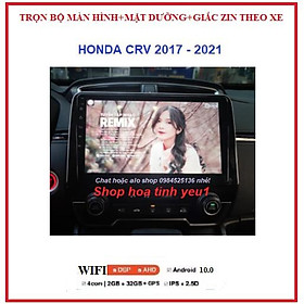 Shop TẶNG PM VIETMAP S1.Chọn Bộ màn hình androi+Mặt Dưỡng và giắc zin Xe HONDA CRV 2017-2021 tích hợp xem camera,youtobe