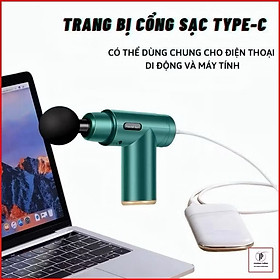 Máy massage cầm tay đa năng 6 cấp độ, 4 đầu massage cổ vai gáy - bảo hành 12 tháng