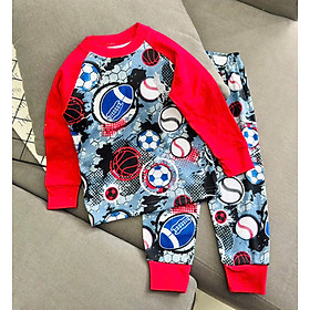 Đồ bộ bé trai, đồ bộ ngủ dài tay cho bé trai size 8-22KG chất thun cotton mềm mịn mát