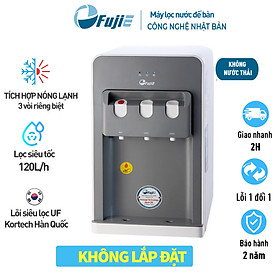 Máy lọc nước nóng lạnh để bàn cao cấp FujiE WPD508C, 4 cấp lọc màng siêu lọc UF Kortech Hàn Quốc - Hàng chính hãng