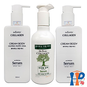 Kem dưỡng thể trắng da DrSoftly Cream Body Collagen Serum Tone Up and Nourishing SPF50++ PA+++ 300ml (tinh chất dưỡng sáng mịn da, nâng tông, trang điểm da toàn thân ngay khi sử dụng)