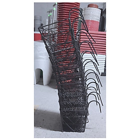 10 Giỏ Sắt 16x14cm - Màu ĐEN Hình Vuông Treo Chậu Hoa Lan Can Ban Công