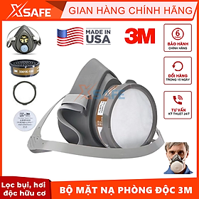 Mua Bộ mặt nạ phòng độc 3M 3200-3301K-7711-385 (4 món) - Mặt nạ chống độc  bụi - Dùng phun sơn  phun xịt hóa chất