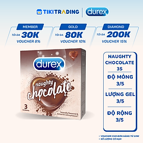 Bao cao su Durex Naughty Chocolate hộp 3 bao