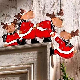 Trang trí khung cửa Giáng sinh, ông già Noel, tuần lộc Giáng sinh, trang trí cửa Giáng sinh cho ngôi nhà