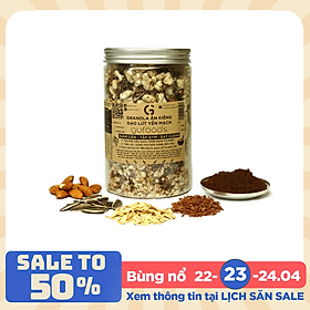 Granola ăn kiêng gạo lứt yến mạch GUfoods - Hỗ trợ giảm cân, Tập Gym, Eat clean
