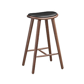 Mua Ghế quầy bar gỗ chiều cao 75cm có nệm bọc simili màu đen NAPOLI -P hàng tiêu chuẩn xuất khẩu