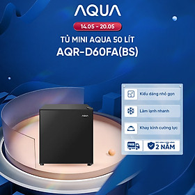 [DAILY] Tủ lạnh Aqua 50 lít AQR-D60FA(BS) - Freeship toàn quốc - Hàng chính hãng
