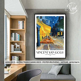 Mua (ảnh thật) tranh canvas van gogh trừu tượng gồm khung 02 tặng đinh treo tranh