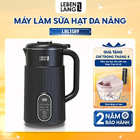Máy làm sữa hạt đa năng Lebenlang LBL1589, làm sữa nhanh trong 25 phút, công suất 600W, dung tích 1L, bảo hành 2 năm - hàng chính hãng
