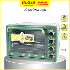 Lò nướng thùng đa năng dung tích lớn 35 lít, có đèn, xiên quay, quạt đối lưu, hàng chính hãng Gali bảo hành 12 tháng.