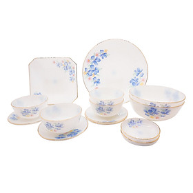 Bộ Bàn Ăn Thủy Tinh Ngọc USA homeset Opalglass (14 Món)