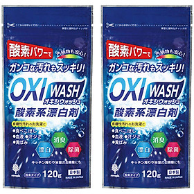 Combo 2 túi bột đa năng Oxygen Bleach 120g ( tặng kèm đôi găng tay cao su mềm ) made in Japan