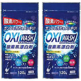 Combo 02 gói bột tẩy trắng đa năng oxi wash 120g - hàng nội địa nhật bản