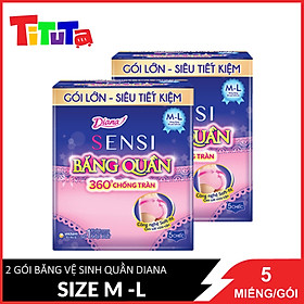 Bộ 2 Diana Sensi Băng quần size M-L (5 miếng/ gói)