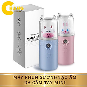 Máy Phun Sương Xịt Khoáng Tạo Ẩm, Máy Phun Sương Cầm Tay Mini Tai Mèo Đáng Yêu