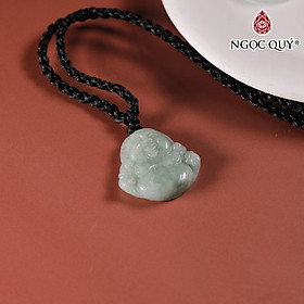 Mặt dây chuyền phật di lặc cẩm thạch type A 20x20mm mệnh hỏa mộc - Ngọc Quý Gemstones