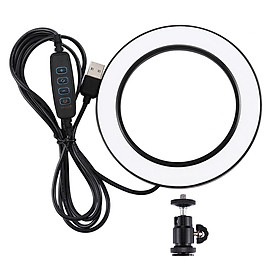 Đèn LED Chụp Ảnh Selfie Có Thể Điều Chỉnh Độ Sáng Kèm Giá Đỡ Puluz (4.7")