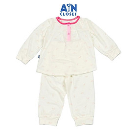 Bộ quần áo Dài bé gái họa tiết Cún Nhí Hồng thun cotton - AICDBGZSR3UP