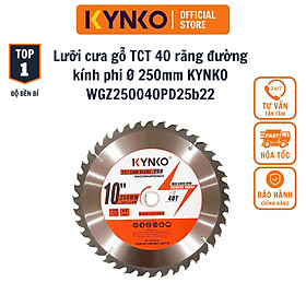 Mua LƯỠI CƯA GỖ TCT 40 RĂNG đường kính phi Ø 250mm KYNKO WGZ250040PD25b22