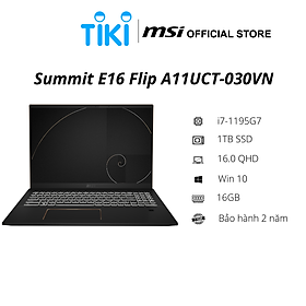 Mua Laptop MSI Summit E16 Flip A11UCT-030VN (i7 1195G7/16GB RAM/1TB SSD/16.0 inch QHD Touch/RTX 3050 4G/Win10/ Black) - Hàng Chính Hãng