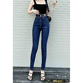 Quần jean nữ lưng cao siêu hách dáng chất jean cotton cao cấp co giãn tốt ms634