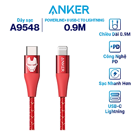 Cáp Sạc ANKER PowerLine+ II USB-C to Lightning - Phiên Bản Marvel - A9551 / A9548 - Hàng Chính Hãng