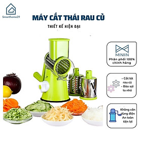 Máy Cắt Thái Rau Củ Đa Năng Bằng Tay - Bộ Nạo Củ Quả Quay Tay 3 Đầu Thay Thế Chất Liệu Inox Không Gỉ - Hàng Loại 1 - CHính Hãng MINIIN