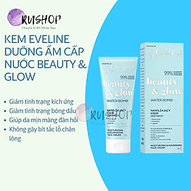 Kem dưỡng Eveline Water Bomb Beauty & Glow dưỡng ẩm, cấp nước làm dịu da (xanh dương)