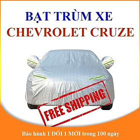 Bạt che phủ xe ô tô 5 chỗ Chevrolet Cruze chống nắng mưa, bạt trùm xe ô tô vải dù 3 lớp chống nóng không thấm nước