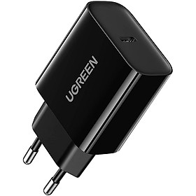 Mua Củ Sạc Nhanh Ugreen 10191 18W QC3.0 Usb Type C Nhựa ABS Đen - Hàng chính hãng