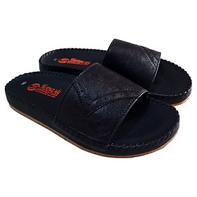 Dép nam quai ngang một bản may viền đế cao 3cm thời trang cao cấp chính hãng Trường Hải QN130
