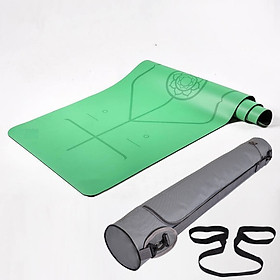 Thảm Tập Yoga Định Tuyến Da PU Cao Cấp Chính Hãng miDoctor + Túi Đựng Thảm Tập Yoga + Dây Buộc Thảm Yoga Định Tuyến