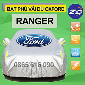 Bạt trùm xe bán tải Ford Ranger vải dù oxford cao cấp áo trùm che phủ xe hơi, bạc phủ xe ô tô chống nóng,mưa,bụ