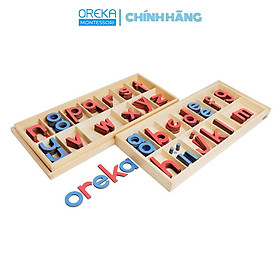 Đồ chơi trẻ em Oreka Montessori Bảng chữ cái gỗ cỡ lớn In Thường - 0420500