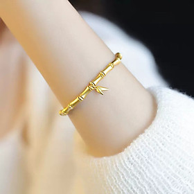 LẮC TAY ĐỐT TRE MẠ VÀNG BỘ BỘ CAO THĂNG MỌI SỰ THĂNG TIẾN