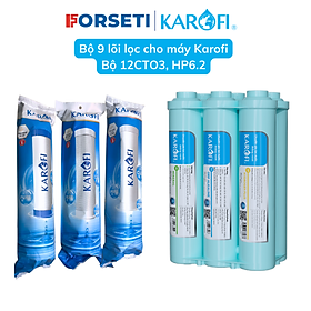 Bộ lõi lọc nước Karofi 123 và cụm hiệu suất cao Hp6.2 dành cho máy KAQ-U05, KAQ-U95, S-S038,...  - Hàng chính hãng