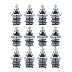 Steel Track Spikes, 12 Pcs Track Spikes for Track Shoes, Replacement Spikes for Track and Field Sprinting or Cross Country